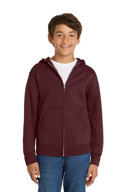 Port & Co   Youth Core Fleece Full-Zip Hooded Sweatshirt PC78YZH