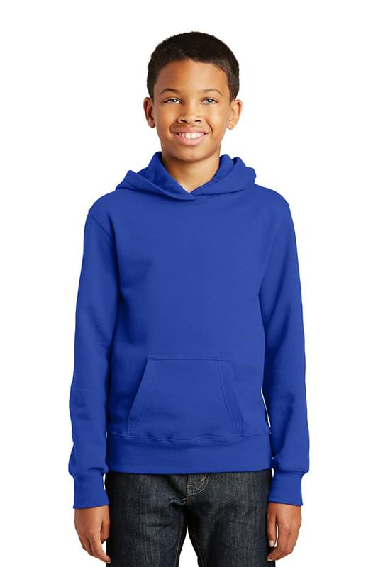 Port & Company Youth Fan Favorite Fleece Pullover Hooded Sweatshirt.
