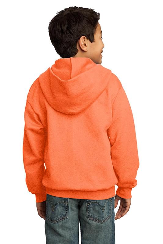 Port & Company &#174;  - Youth Core Fleece Full-Zip Hooded Sweatshirt.  PC90YZH