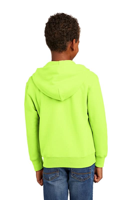 Port & Co ™  Youth Core Fleece Full-Zip Hooded Sweatshirt.  PC90YZH Port & Co ™  Youth Core Fleece Full-Zip Hooded Sweatshirt.  PC90YZH