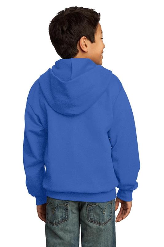 Port & Company &#174;  - Youth Core Fleece Full-Zip Hooded Sweatshirt.  PC90YZH