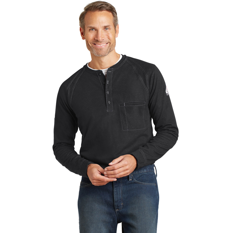 Bulwark &#174;  iQ Long Sleeve Henley. QT20