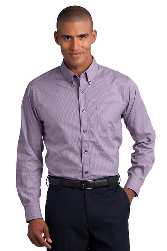 Red House ® - Mini-Check Non-Iron Button-Down Shirt. RH66