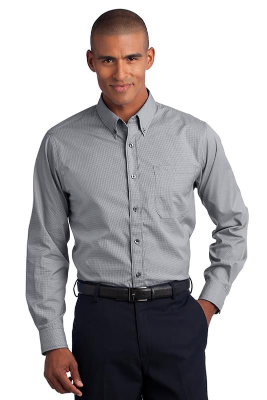 Red House ® - Mini-Check Non-Iron Button-Down Shirt. RH66