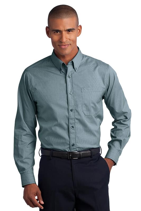 Red House ® - Mini-Check Non-Iron Button-Down Shirt. RH66