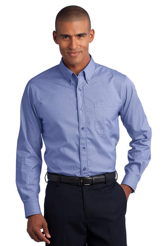 Red House ® - Mini-Check Non-Iron Button-Down Shirt. RH66