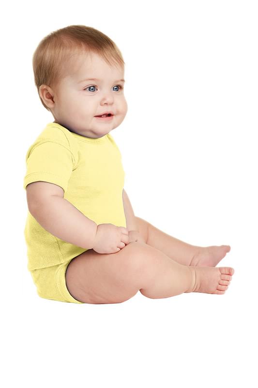Rabbit Skins &#153;  Infant Short Sleeve Baby Rib Bodysuit. RS4400