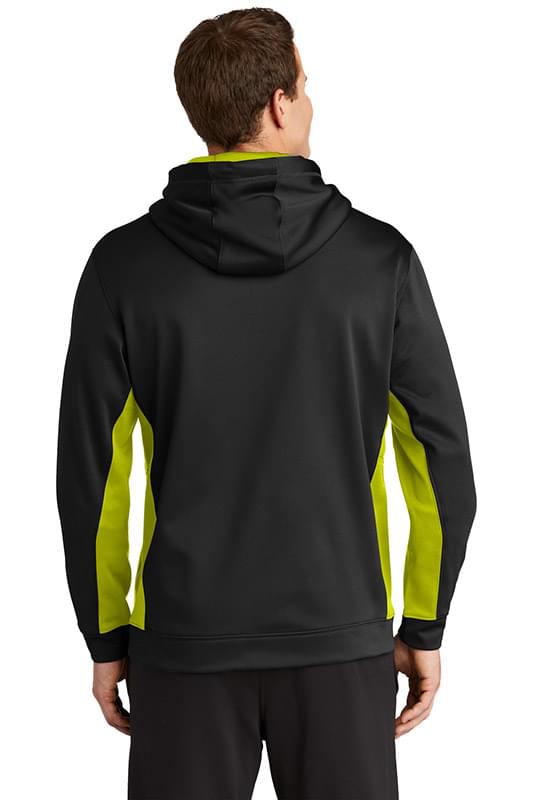 Sport-Tek ®  Sport-Wick ®  Fleece Colorblock Hooded Pullover. ST235