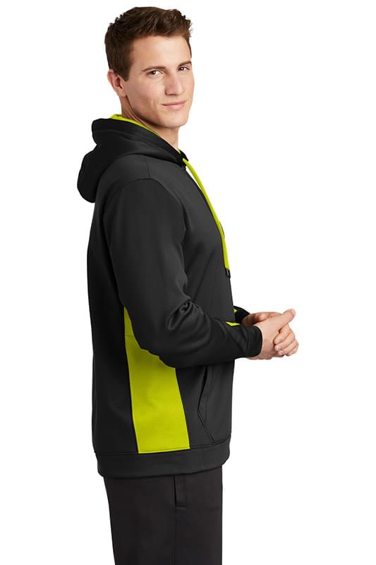 Sport-Tek ®  Sport-Wick ®  Fleece Colorblock Hooded Pullover. ST235