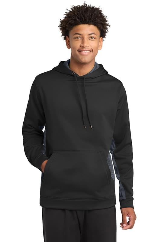 Sport-Tek &#174;  Sport-Wick &#174;  CamoHex Fleece Colorblock Hooded Pullover. ST239