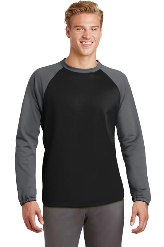 Sport-Tek &#174;  Sport-Wick &#174;  Raglan Colorblock Fleece Crewneck. ST242