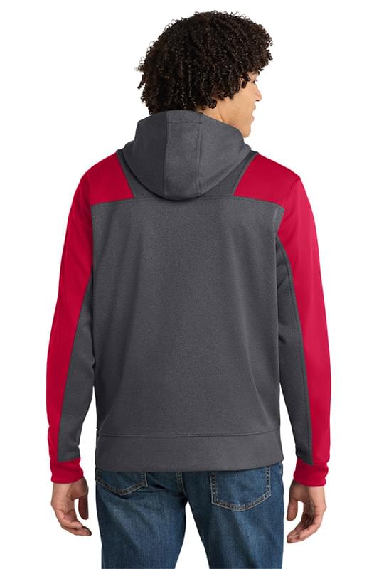 Sport-Tek ®   Tech Fleece Colorblock 1/4-Zip Hooded Sweatshirt. ST249