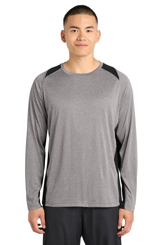 Sport-Tek ®  Long Sleeve Heather Colorblock Contender   Tee. ST361LS