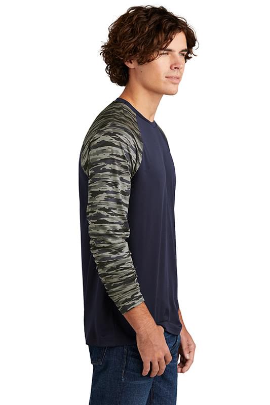 Sport-Tek &#174;  Drift Camo Colorblock Long Sleeve Tee ST376LS