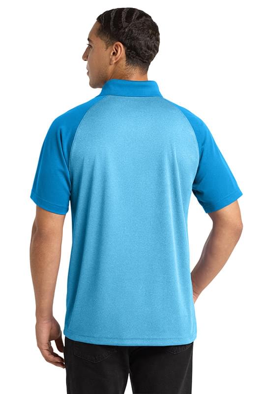 Sport-Tek  ®  PosiCharge  ®  RacerMesh  ®  Raglan Heather Block Polo. ST641