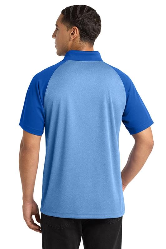 Sport-Tek  ®  PosiCharge  ®  RacerMesh  ®  Raglan Heather Block Polo. ST641