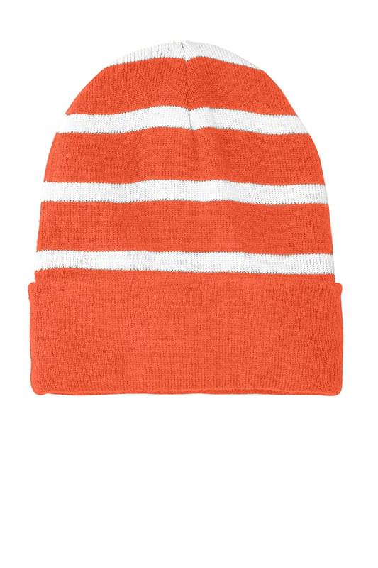 Sport-Tek ® Striped Beanie with Solid Band. STC31