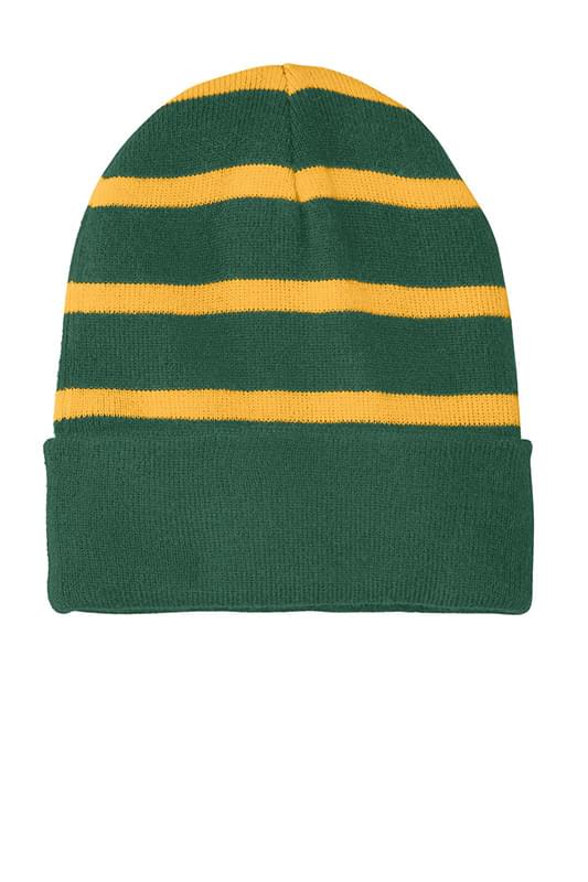Sport-Tek &#174;  Striped Beanie with Solid Band. STC31