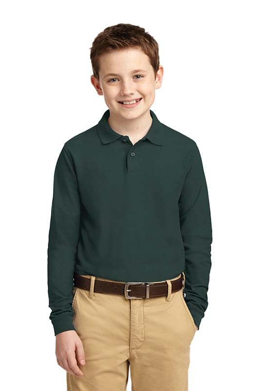 Port Authority&#174; Youth Long Sleeve Silk Touch&#153; Polo