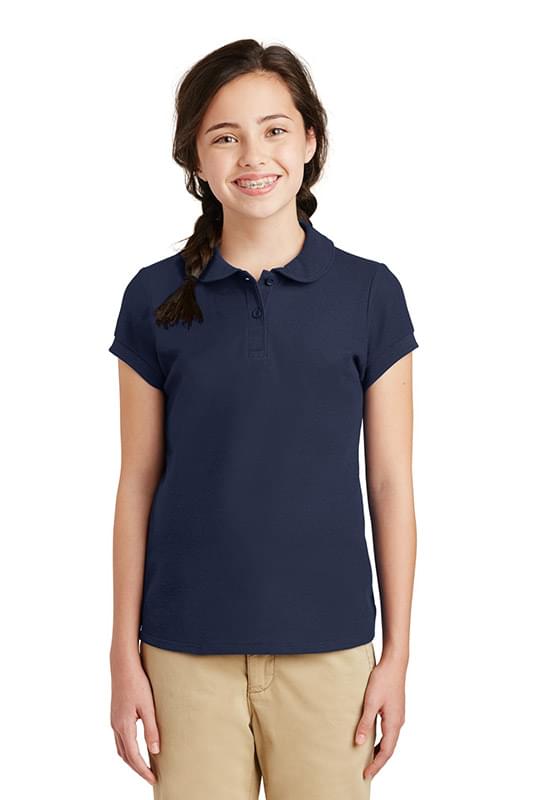 Port Authority&#174; Girls Silk Touch&#153; Peter Pan Collar Polo