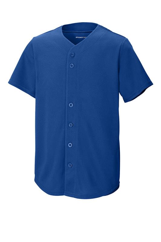 Sport-Tek ® Youth PosiCharge ® Tough Mesh Full-Button Jersey YST220