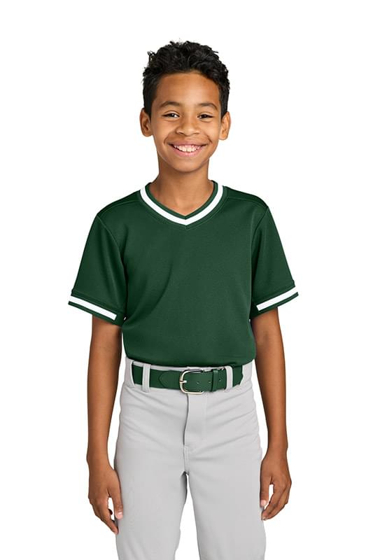 Sport-Tek ®  Youth Tough Mesh V-Neck Baseball Jersey YST221