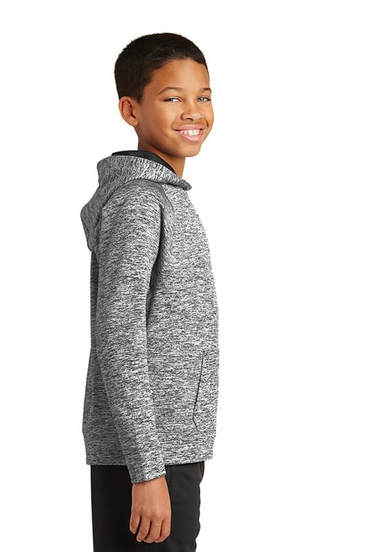 Sport-Tek &#174;  Youth PosiCharge &#174;  Electric Heather Fleece Hooded Pullover. YST225