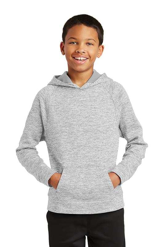 Sport-Tek &#174;  Youth PosiCharge &#174;  Electric Heather Fleece Hooded Pullover. YST225