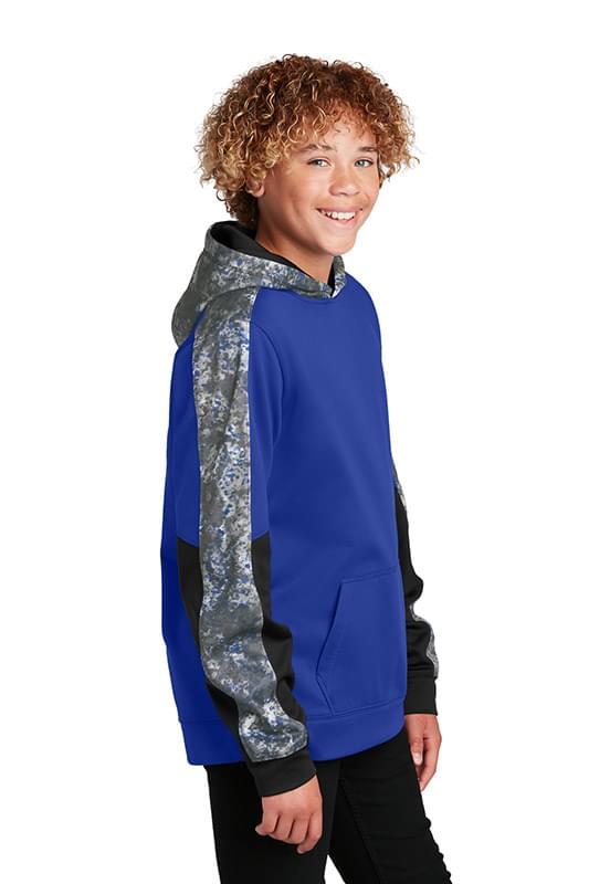 Sport-Tek &#174;  Youth Sport-Wick &#174;  Mineral Freeze Fleece Colorblock Hooded Pullover. YST231