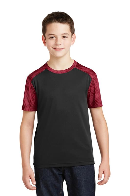 Sport-Tek &#174;  Youth CamoHex Colorblock Tee. YST371