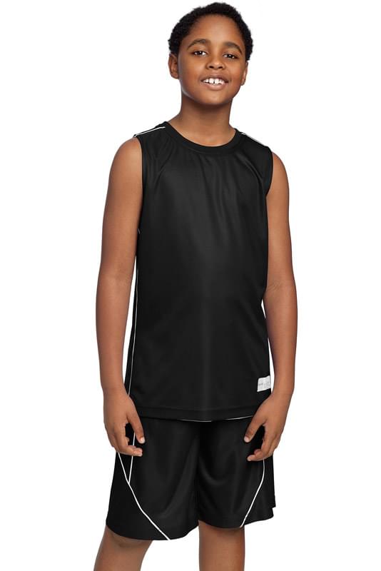 Sport-Tek &#174;  Youth PosiCharge &#174;  Mesh Reversible Sleeveless Tee. YT555