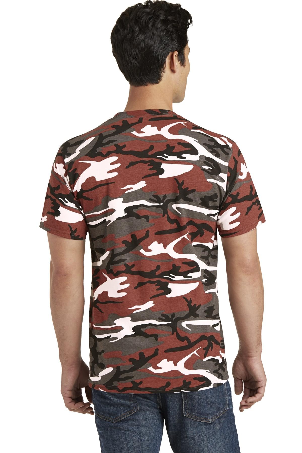 Port & Company PC54C Core Cotton Camo Tee - Winter Camo - M