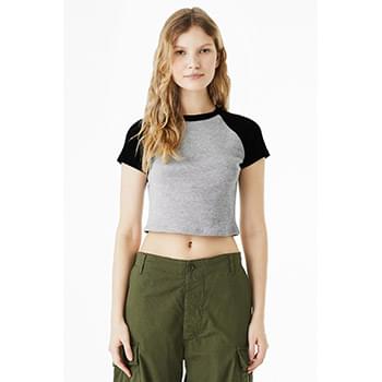 BELLA+CANVAS &#174;  Women's Micro Rib Raglan Baby Tee BC1201