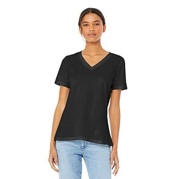 BELLA+CANVAS  &#174;  Women's Relaxed Jersey Short Sleeve V-Neck Tee. BC6405
