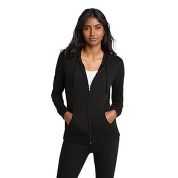 District ®  Women's Fitted Jersey Full-Zip Hoodie. DT2100
