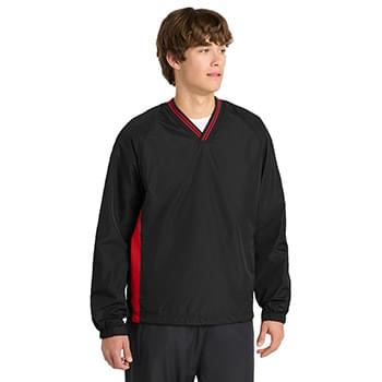 Sport-Tek ®  Tipped V-Neck Raglan Wind Shirt. JST62