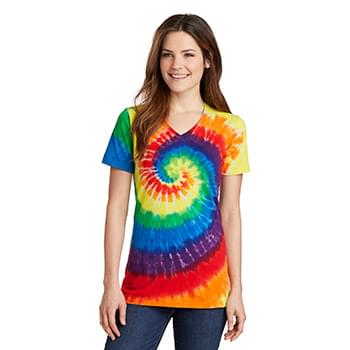 Port & Co &#153;  Women's Tie-Dye V-Neck Tee.  LPC147V