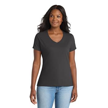 Port & Co &#153;  Women's Performance Blend V-Neck Tee. LPC381V