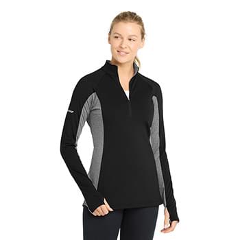 Sport-Tek ®  Women's Sport-Wick ®  Stretch Contrast 1/4-Zip Pullover. LST854