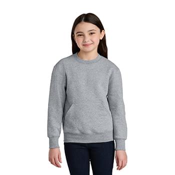 Port & Co &#153;  Youth Core Fleece Crewneck Pocket Sweatshirt PC78YPKT