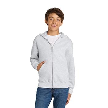 Port & Co   Youth Core Fleece Full-Zip Hooded Sweatshirt PC78YZH