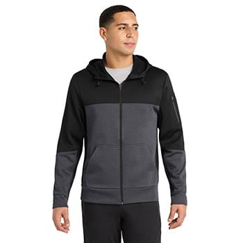 Sport-Tek ®  Tech Fleece Colorblock Full-Zip Hooded Jacket. ST245