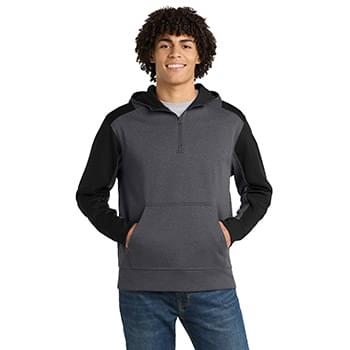 Sport-Tek ®   Tech Fleece Colorblock 1/4-Zip Hooded Sweatshirt. ST249