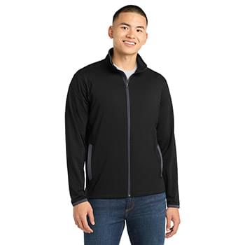 Sport-Tek ®  Sport-Wick ®  Stretch Contrast Full-Zip Jacket.  ST853